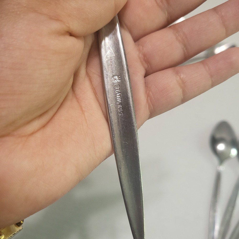 Vintage Stanley‎ Roberts stainless steel Spoon set Of 4 in Joelle pattern - Picture 4 of 5